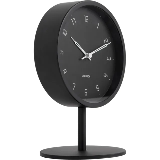 Karlsson Tafelklok Stark - Zwart - Ø15cm - Modern