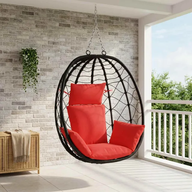 vidaXL Adirondack Kussen PUTTEN 100% Polyester Rood 60 x 145 x 10 cm