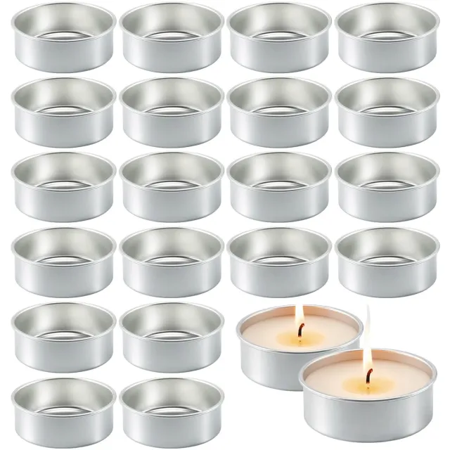 Unyqoos Set van 20 metalen theelichthouders voor stijlvolle en veelzijdige decoratie Zilver