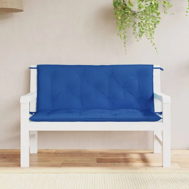 vidaXL Tuinbankkussens 2 st 120x50x7 cm oxford stof blauw