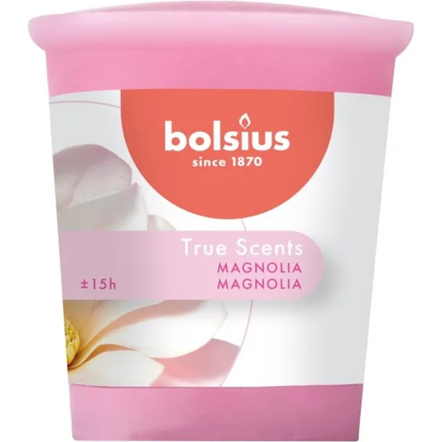 Bolsius 24 stuks Bolsius votive magnolia geurkaarsen 53/45 (15 uur) wit
