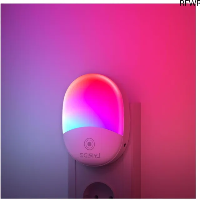 RFWR Nachtlampje met schemeringssensor en dimbare kleuren - 2 stuks RGB