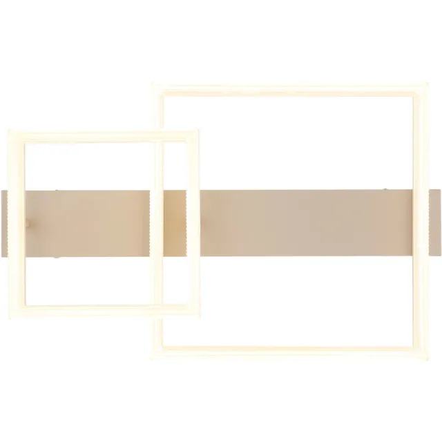 Globo LED plafondlamp Woonkamerlamp Plafondlamp Eetkamerlamp, metaal, 2100lm 24W 3000K, LxBxH 53x33x12,3 cm Zand bruin