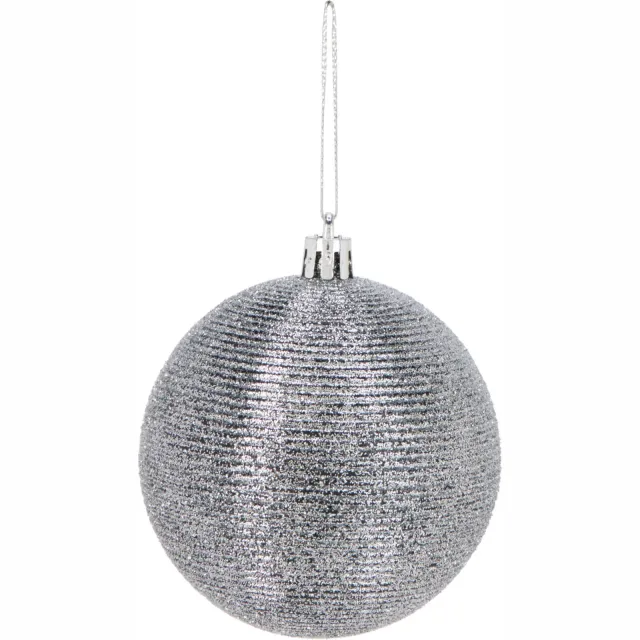 Home & Styling Collection Kerstbal polystyreen zilver - 3 stuks (ø8 cm)