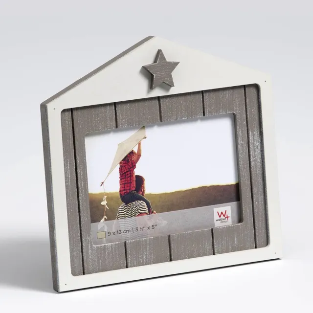 Walther RK913W Dreams - Houten portretlijst - Fotoformaat 9x13 cm - Wit Wit/Grijs