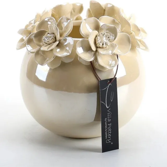 Villa Pottery Jolie Creme Nature - 15 x 15 x 15 cm wit