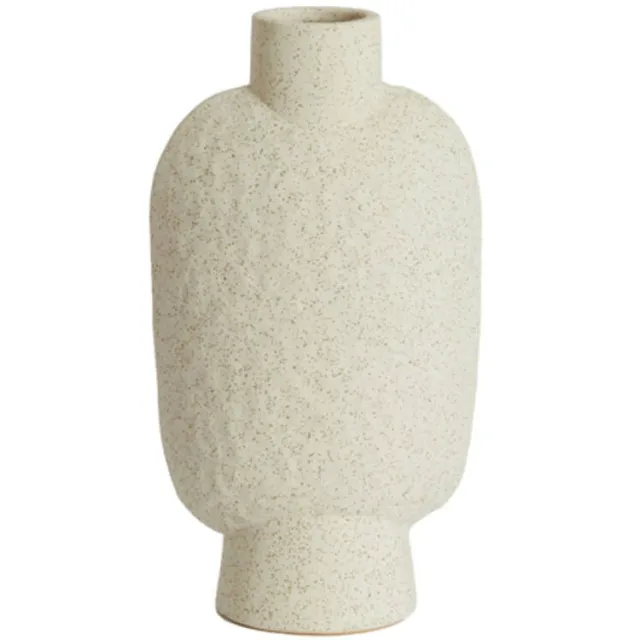 Light & Living Vaas deco Namtu keramiek mat creme