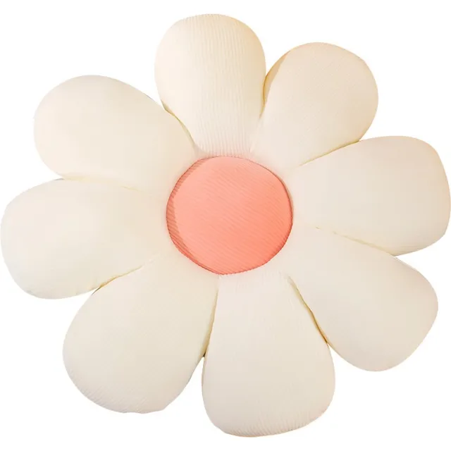Il Bambini Bloem kussen wit - Bloemvormig kussen - Aesthetic kussen met bloem vorm - Kussen Bloemen - Flower Power - 40 x 40 cm wit bloem
