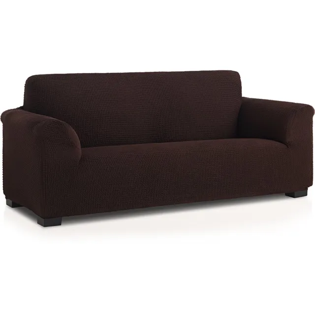 Belmarti Bankhoes Milos 180cm tot 250cm breed - Bruin - Bankhoezen van ademend katoen - Premium Belmarti® kwaliteit - Extreme stretch