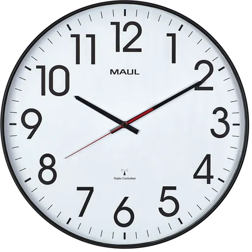 Maul MAULclimb wandklok zwart wit