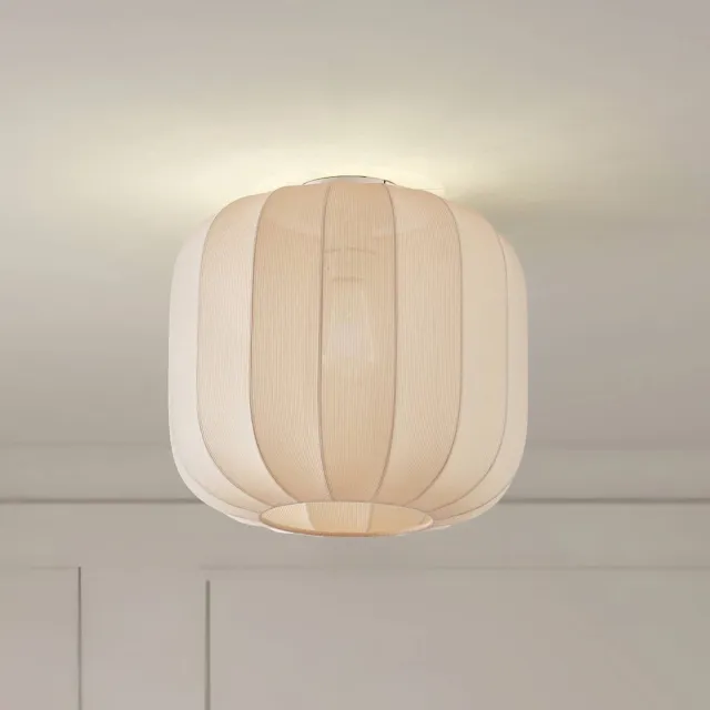 Lindby plafondlamp - 1licht - Stof - H: 32 cm - E27 - beige