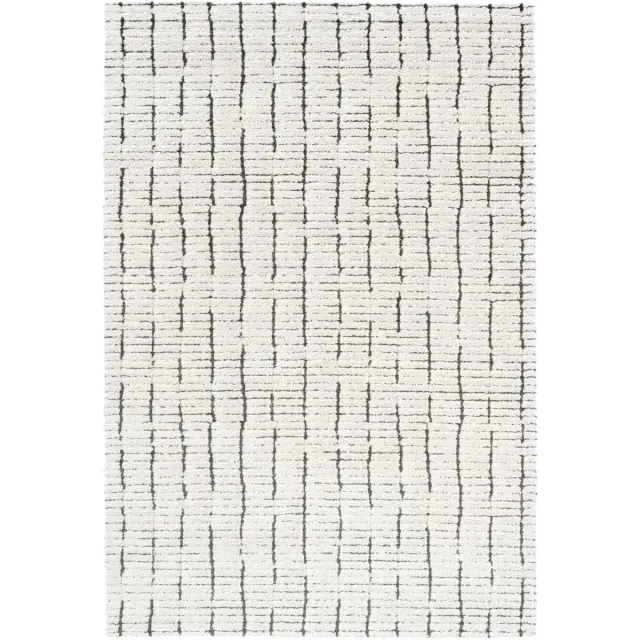 Drawer Rugsman Kyoto 014.0002.6131 Vloerkleed - Ivoor - Rechthoekig - Polyester - Woonkamer - Geometrisch - Shaggy - Hoogpolig, Modern