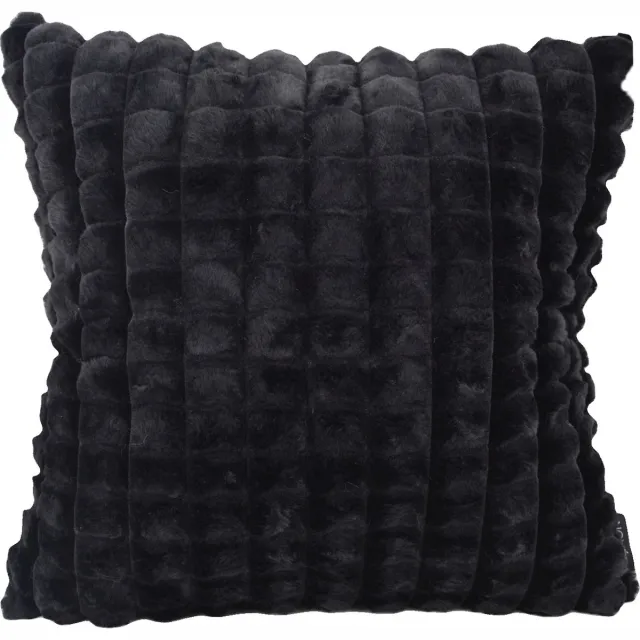 NOVÉE Mimi Fur Zwart Kussenhoes | 45 x 45 cm | Polyester