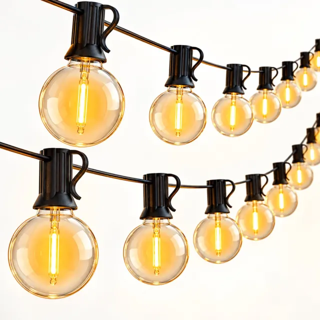 DPLUNIQ Lichtsnoer - Lampjes Slinger - Verlichting - Lichtslinger - LED - Weerbestendig - 16m - 30 Lampjes - 220 V - Zwart