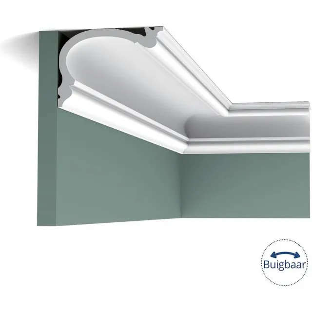 Orac C341F Flex Plafondlijst 122 x 88mm Wit