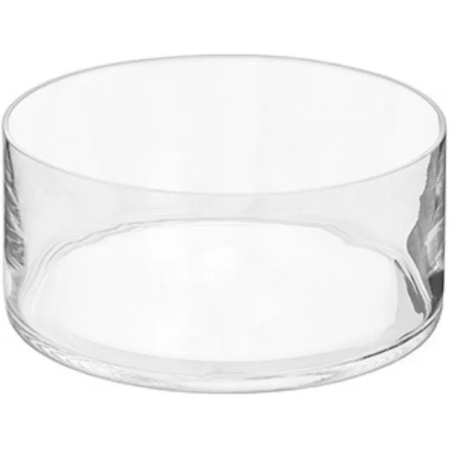Alessandro Lage schaal vaas - transparant - glas - 8 x 25 cm - plat en rond - vazen - woonaccessoires