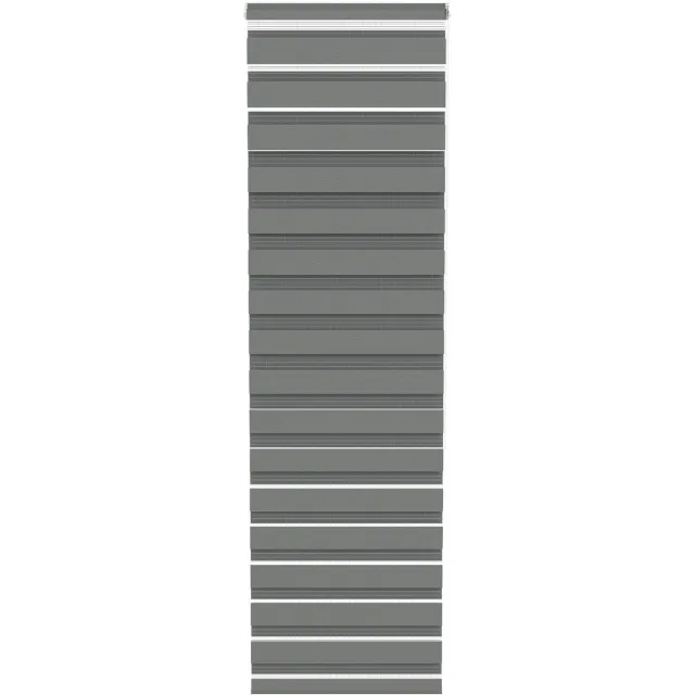 Aufun zebragordijnen Boren niet nodig 60x220 cm (B x L) Klemrolgordijnen Zonwerende rolgordijnen Gordijnen met kettingliften voor deuren en ramen Zij-trekrolgordijnen Grijs