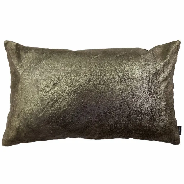Mars & More All Over Foil Taupe Champagne Kussen | 30 X 50 | Sierkussen Voor Woonkamer Of Slaapkamer