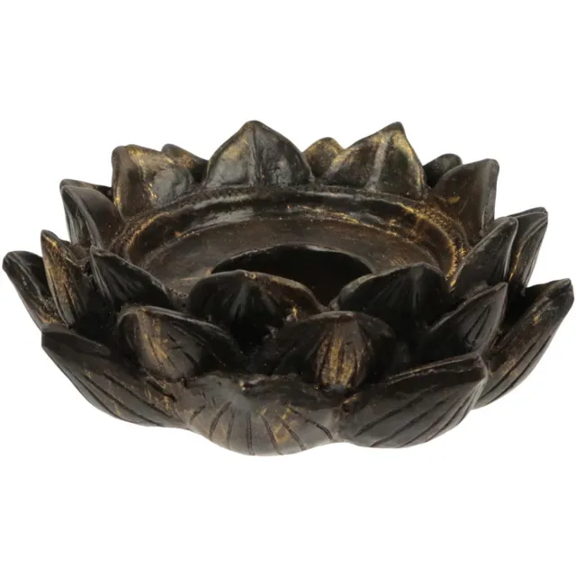 Waxinelichthouder - Waxinehouder lotus 14cmSawahasa - Thailand - Fairtrade Bruin
