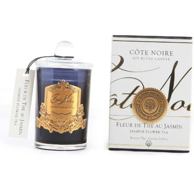Cote Noire Geurkaars Jasmine Flower Tea 75gr goud - Cote Noire
