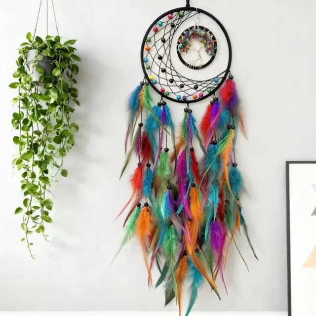 Dromenvanger - Boho Dreamcatcher - Grote Dromenvanger 70cm. - Native Spirit multi