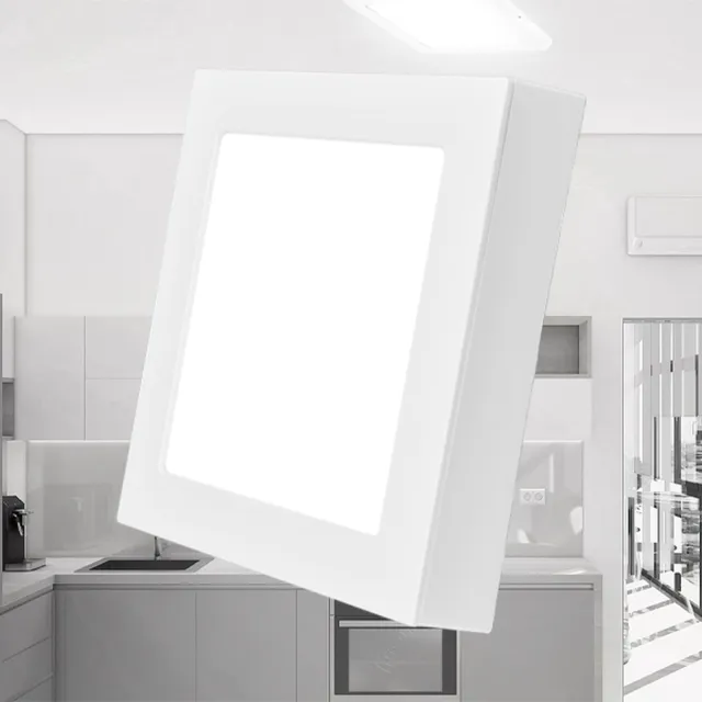 BRAYTRON LED Plafondlamp Opbouw Vierkant Wit -12W -6500K