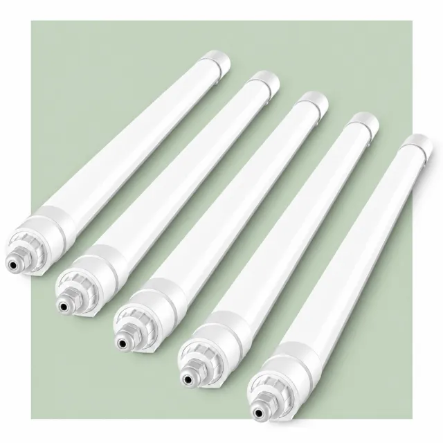 LOVHAUS 5x LED Vochtbestendige TL Lamp 60 cm - 20W - 4000K - IP68 - Koppelbaar Wit