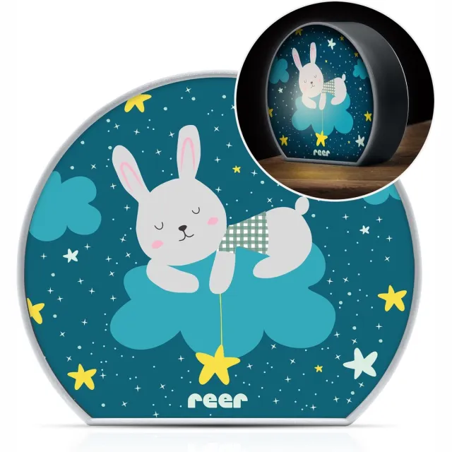 Reer MyBabyLight Haasje nachtlampje grijs