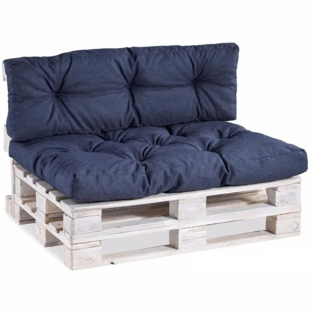 Ibenzoa Premium Tuinkussen Set met Granulavering - Donkerblauw, 120x80 & 120x40 cm