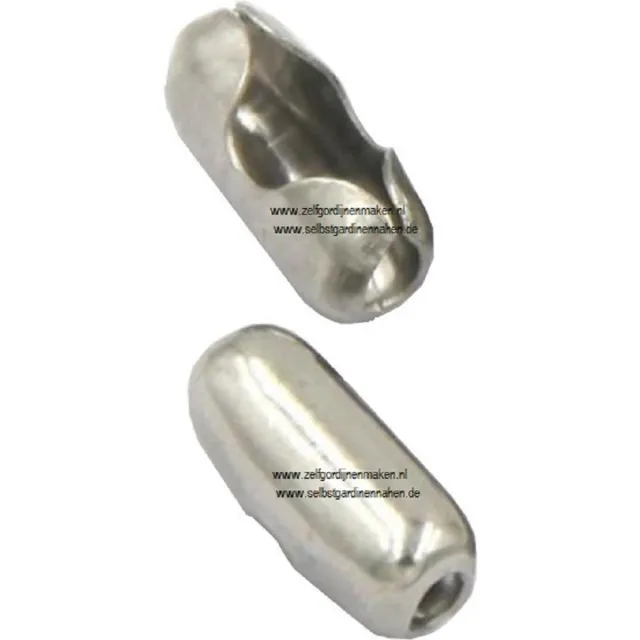 PR-Design 10 stuks Ketting Verbinder - Metaal - Connector - Rolgordijn Kettingverbinder Chroom