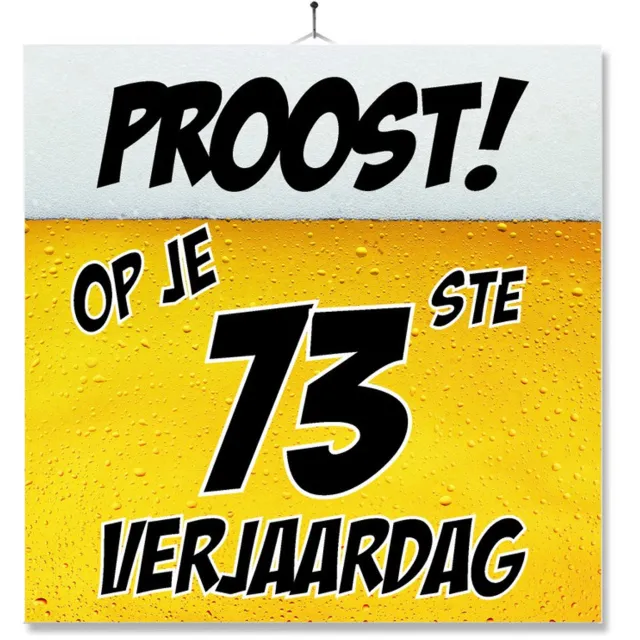 MC Living Tegel Met Opdruk | Grappig | Humor | Verjaardag kado | Proost op je 73ste verjaardag Multi-Color