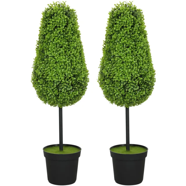 Homona Kunstplant - 2-delige set - UV-bestendig - 90 cm - Groen