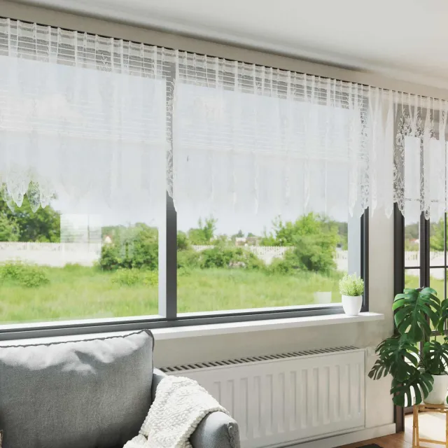 vidaXL Kantgordijn Wit 80 x 1200 cm Polyester