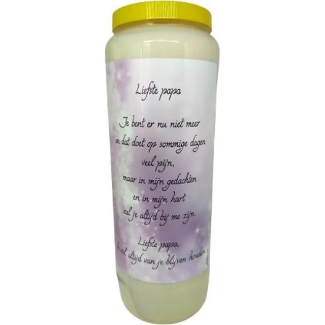 noveenkaars Liefste Papa - Noveenkaars - 9 dagen brander (20 stuks) Kleurloos