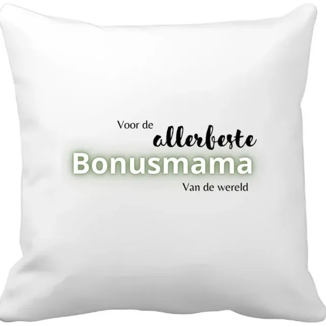 Akyol voor de allerbeste bonusmama van de wereld Kussen hoes - Mama - de beste bonusmoeder - moeder cadeautjes - moederdag - verjaardagscadeau - verjaardag - cadeau - geschenk - kado - gift - moeder artikelen - 40 bij 40 cm Multicolor