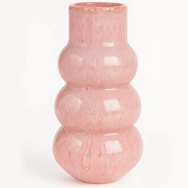 Vase The World Vaas Lomami | Roze - Pink | Mondgeblazen glas | D18xH30 cm