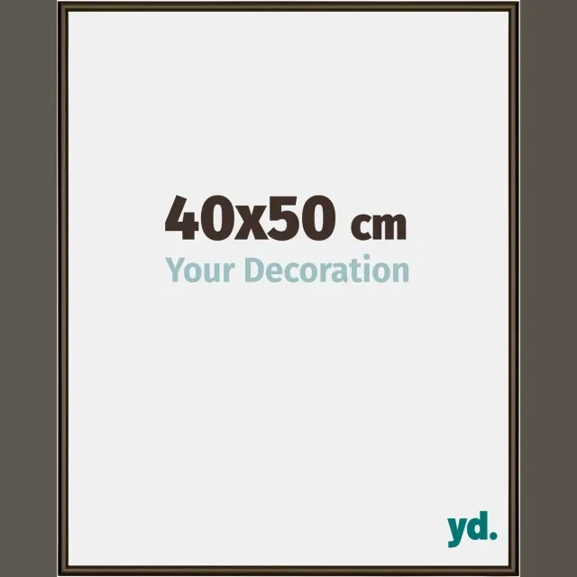 yd. Your Decoration - Fotolijst 40x50 cm - Aluminium - Walnoot Structuur - New York