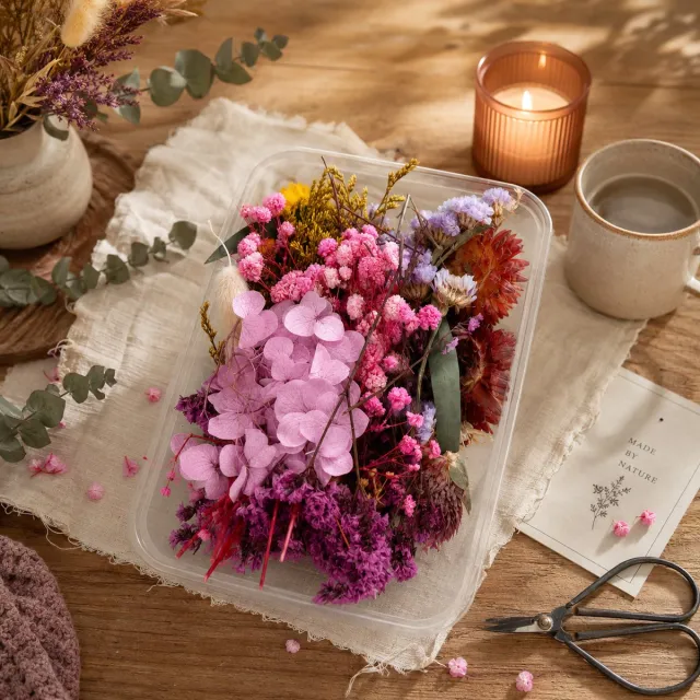 ZoeZo Design ZoeZo Droogbloemen DIY Materiaalpakket - Mix van Gedroogde Bloemen in Diverse Kleuren - Voor Knutselen Multi