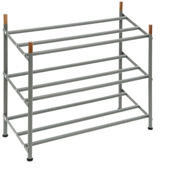 5Five® Uitschuifbaar metalen schoenenrek tot 12 paar Five® Cassie - Groen - Uitschuifbaar