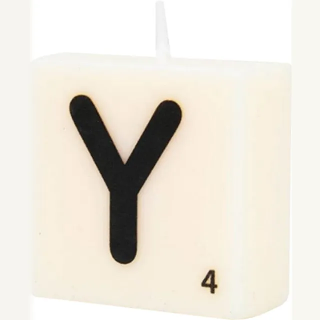 Paper dreams Letter Kaarsje - Y Zwart wit