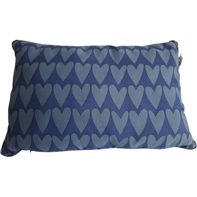 In The Mood Collection Mica Katja Hartjes-print Sierkussen 60x40 cm – Blauw – Decoratiekussen Donker blauw