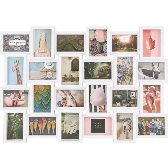 Henzo Fotolijst - Henzo - Magnolia Gallery - Collagelijst voor 24 foto's - Fotomaat 10x15 cm - Wit
