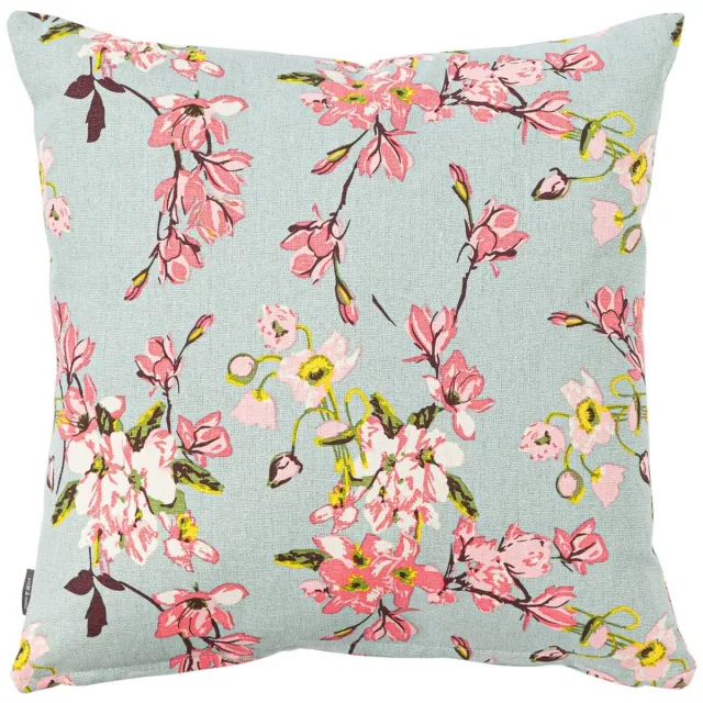 Linen & More Blossom - sierkussen lichtblauw - 45 x 45 cm