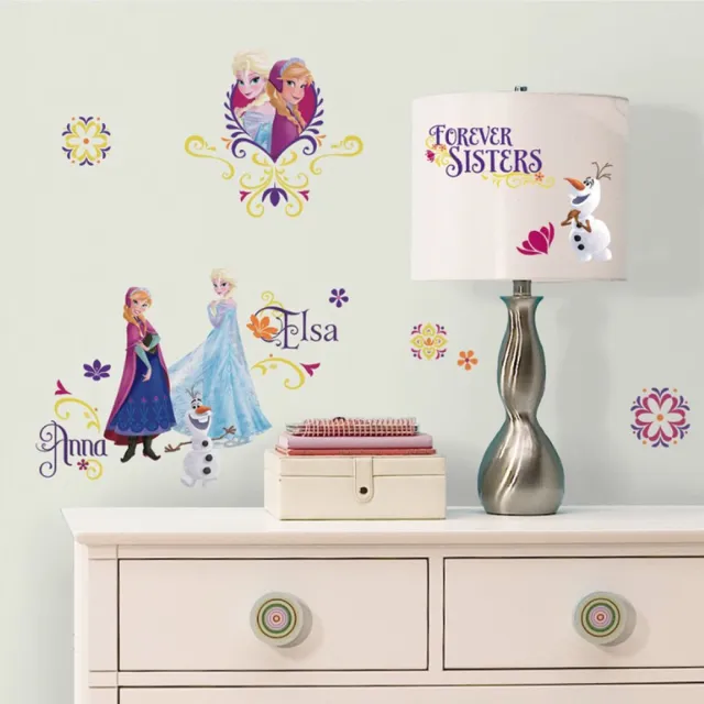 Plakkers Anna & Elsa Frozen muurstickers Full color