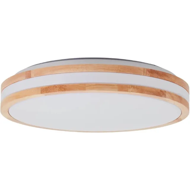 Brilliant Houten plafonnière Laskos Ø 38cm - G99525/75 Bruin