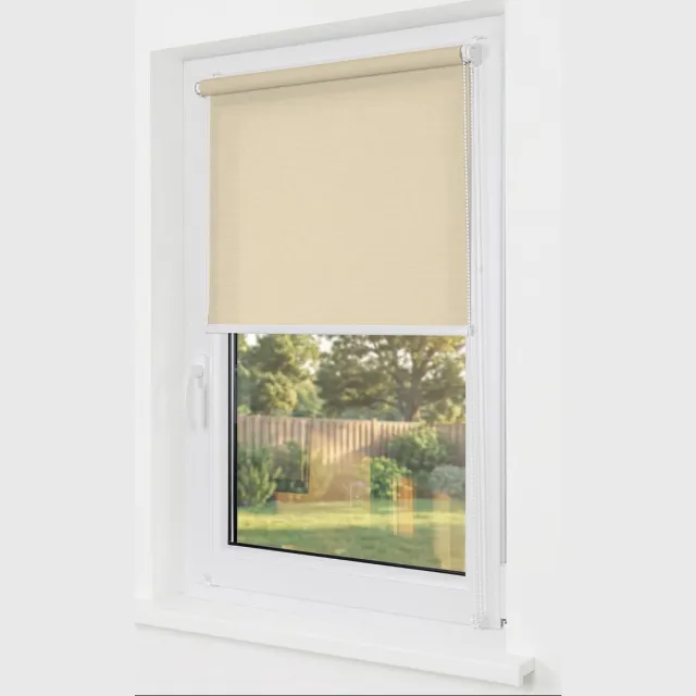 Estika Klemmfix rolgordijn zonder boren 80x150 cm crèmekleur lichtdoorlatend