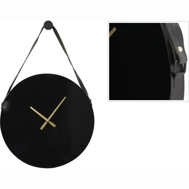 Wants&Needs Klok Metaal Zwart 60 X 5 X 94