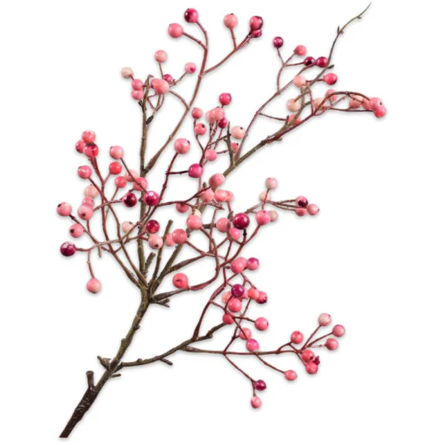 Silk-ka Kunstbloem-Zijde Bessentak Roze 64 cm
