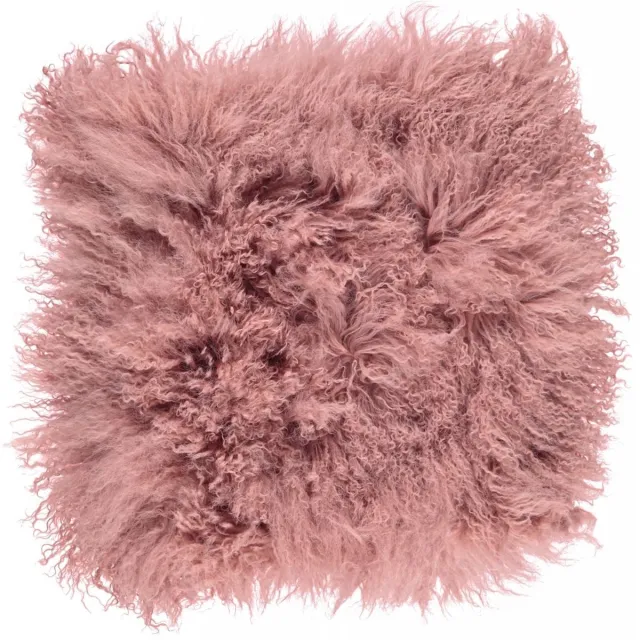 Sheepskin House Curly Kussen - 40x40 cm Old Rose