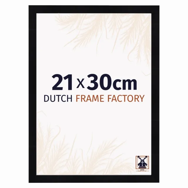Dutch Frame Factory Fotolijst 21x30 cm - MDF - Zwart Hoogglans - Praag